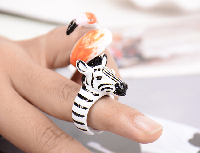 Animal Ring, Zebra Wrap Ring on Luulla