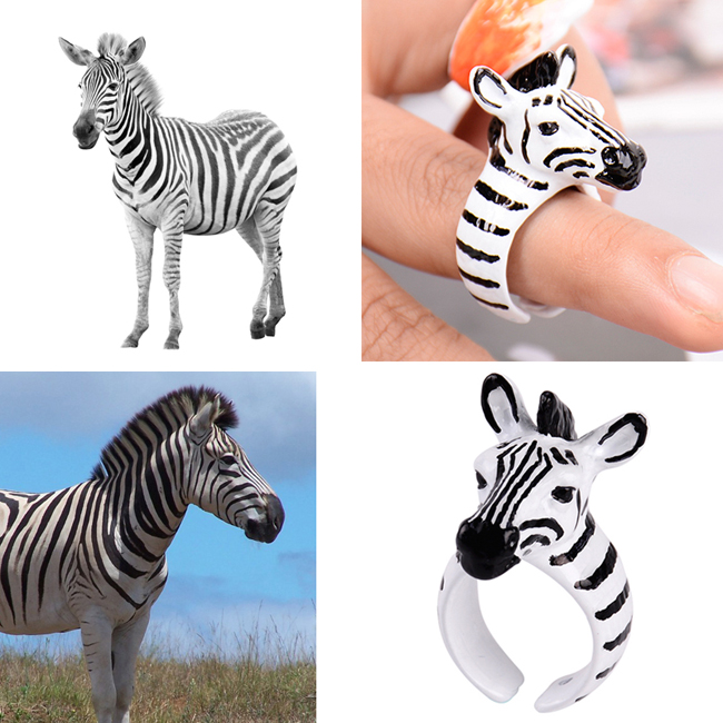 Animal Ring, Zebra Wrap Ring on Luulla